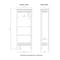 Alaterre Furniture Savannah Tall Bookcase, Ivory with Natural Wood Top ASVA08IVW - alternate 3